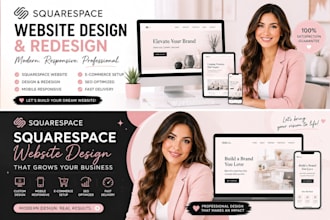build a squarespace website, squarespace design, squarespace redesign and develo