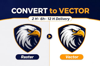 do vector tracing, vectorize images, and convert logo to vector manually