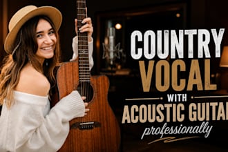sing and record female country vocals with acoustic guitar
