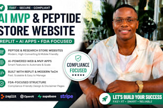 fix replit fda compliant research peptida store website ai app vibe coding mvp