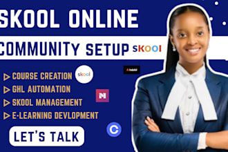 setup skool community, create online course migration ghl automation integration