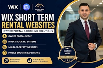 design wix short term rental website owner portal wix booking website