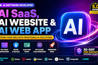 be full stack ai software developer for ai saas, ai website and ai web app