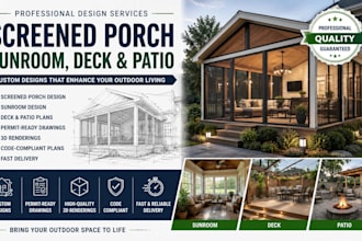 design custom screened porch and outdoor living space