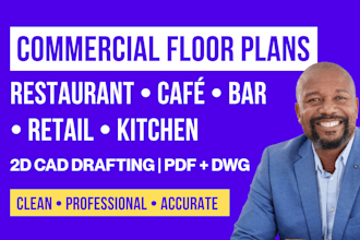 create restaurant, bar and commercial kitchen floor plans