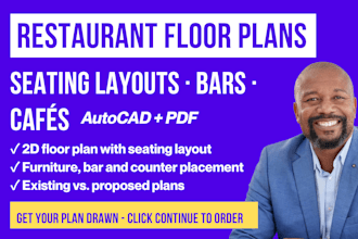 draw restaurant, bar and cafe floor plans and seating layouts in autocad
