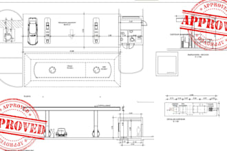 design a gas station or charging station or other commercial project