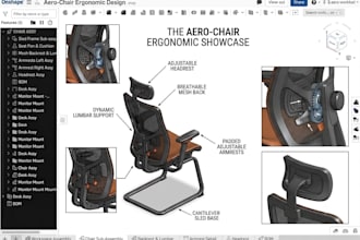 create ergonomic 3d cad design, and human factor concepts, workspace design