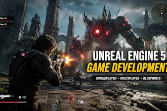 do unreal engine game development, develop unreal engine game, ue5 blueprints