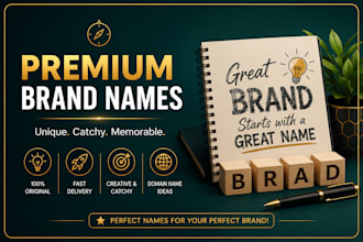 create catchy and unique business name ideas for your brand