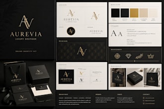 luxury branding with luxury branding identity and brand kit, luxury logo