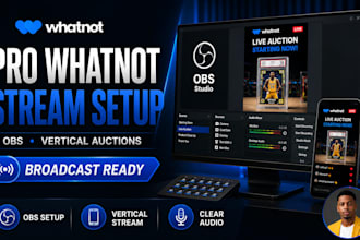 setup whatnot vertical stream with obs for live auctions