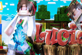 design minecraft thumbnails, banners, ets for you