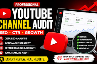 do youtube video and channel SEO optimization, channel audit