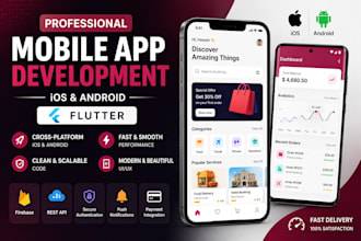 do mobile app development, ios, android app, flutter application