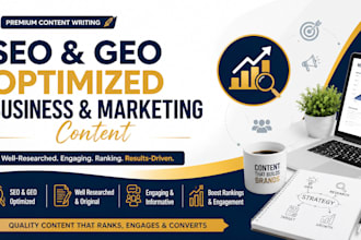 write SEO and GEO optimized business and marketing content