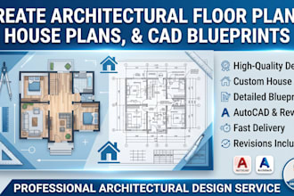 create architectural floor plans, house plans, and cad blueprints