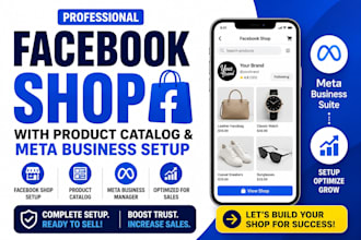 create facebook shop with product catalog and meta business setup