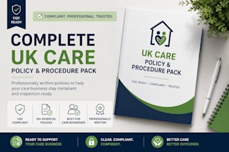provide a complete UK care policy and procedure pack
