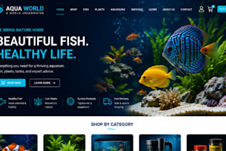design wix aquarium website fish store website pet shop website