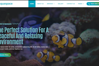 design wix aquarium website fish store pet shop aquarium supplies website