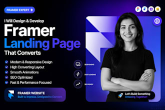 design high converting framer landing page, framer website and figma to framer