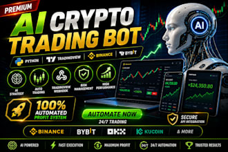 develop ai crypto trading bot with python, tradingview, binance API, forex auto
