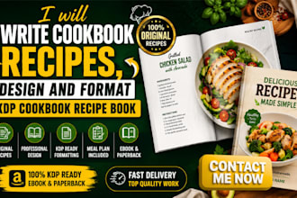 write cookbook recipes design and format KDP cookbook recipe book