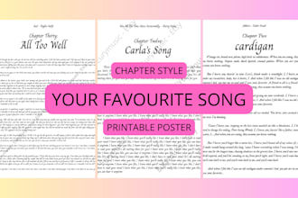 design a printable poster of your favourite song