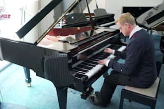 record or compose real grand piano and keyboard