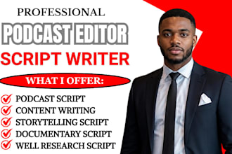 write engaging podcast scripts with research and storytelling
