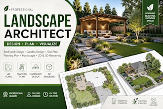 design landscape architecture backyard garden and floor plan