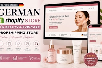 do german shopify store for beauty and skincare product dropshiping store