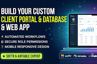 build softr web app with airtable database and automation