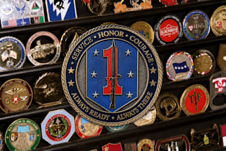 design custom challenge coin, badge, medal, token, crest, and 3d coin artwork