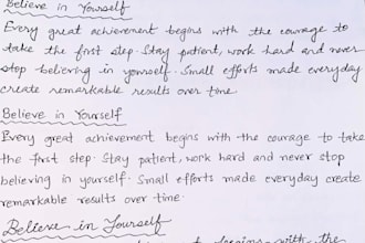 write anything in neat and readable handwriting