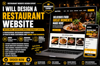 design a restaurant website with menu, booking, and mobile friendly layout