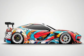 design professional car wrap, van wrap and vehicle wrap