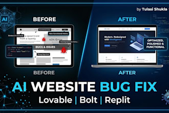 fix bugs and improve ai generated websites using lovable bolt and replit