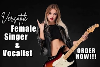 sing powerful female rock vocals, hard classic rock  vocals, scream metal vocals