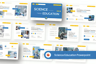 design editable powerpoint presentation pitch deck  educational business slides
