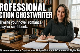ghostwrite your fiction novel, romance, fantasy, or sci fi book