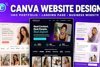 design a professional canva website or ugc portfolio, booking  website