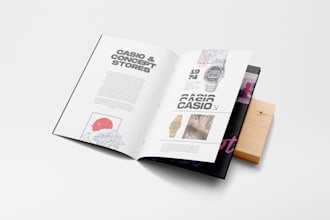 design a professional catalog, brochure or magazine layout