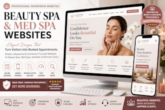 beauty spa med spa aesthetic clinic wordpress website