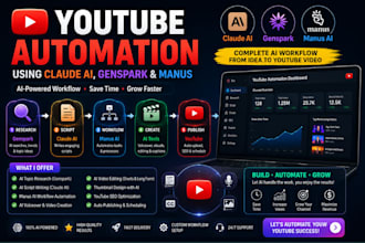 create youtube automation using claude ai, genspark and manus