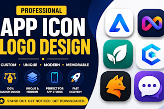 design a professional app icon for ios and android apps