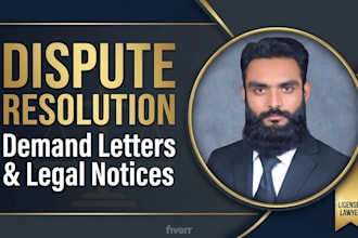draft demand letter, cease and desist for legal dispute resolution