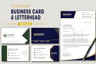 professional business cards and letterhead for your brand
