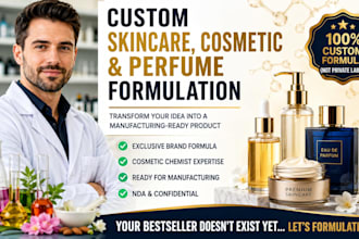 develop skincare cosmetic and perfume formulation for your brand